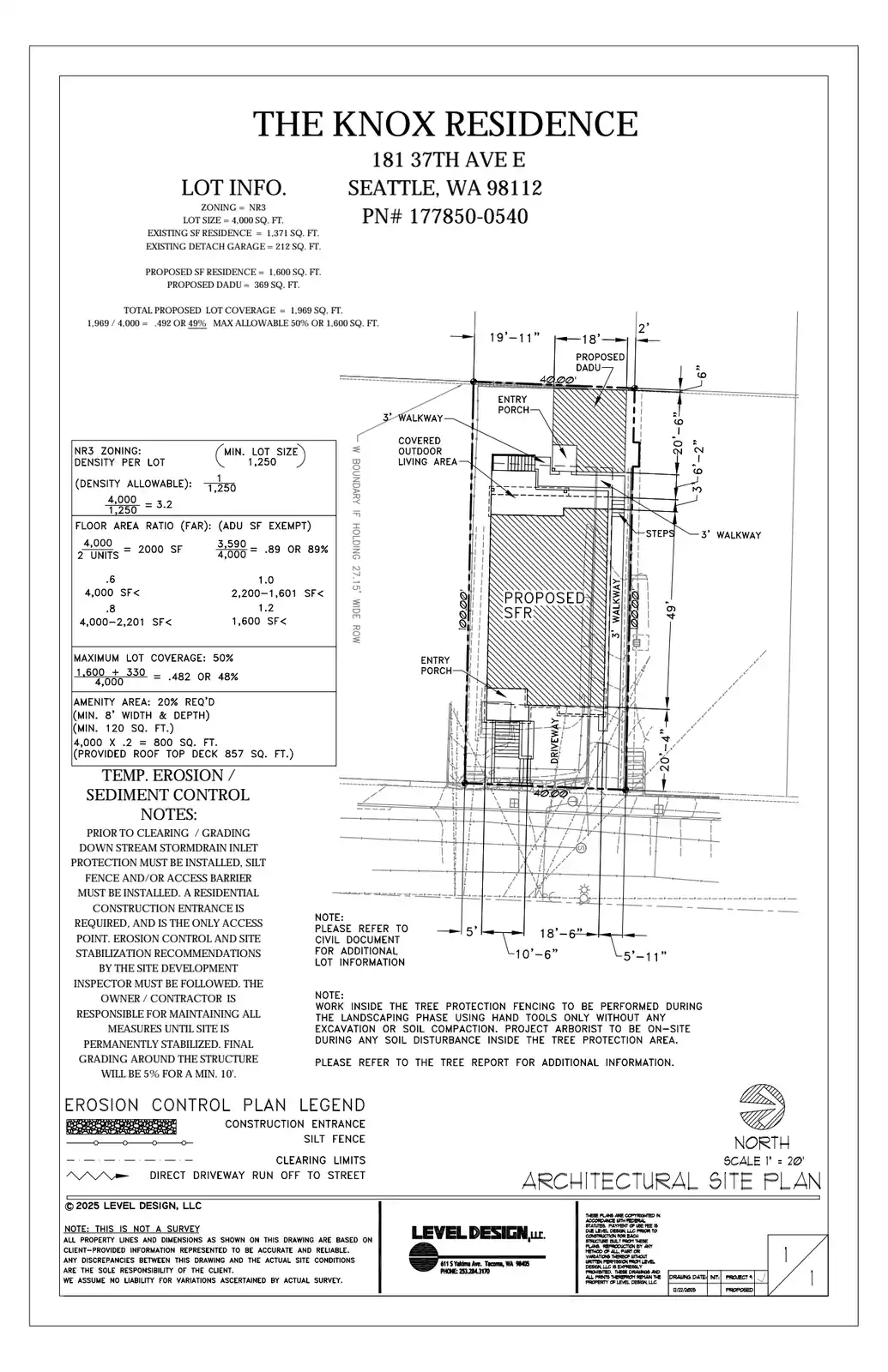 Site plan for 181 37th Ave E