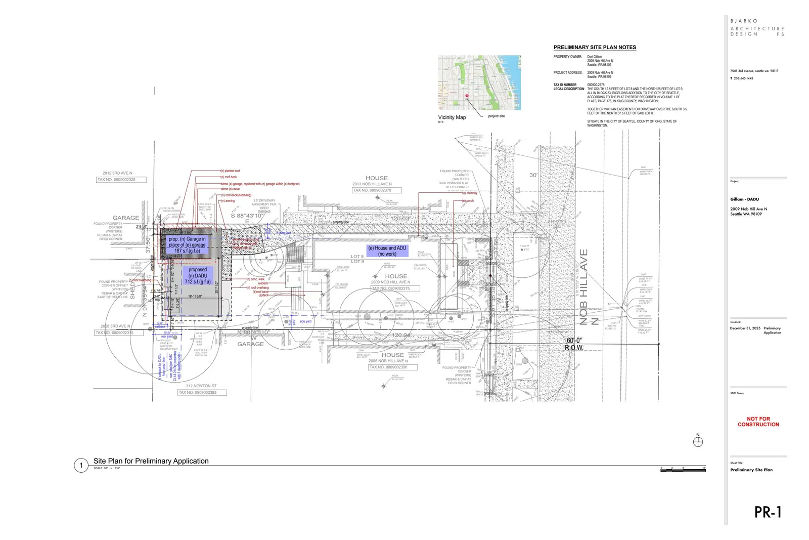 Site plan for 2011 Nob Hill Ave N