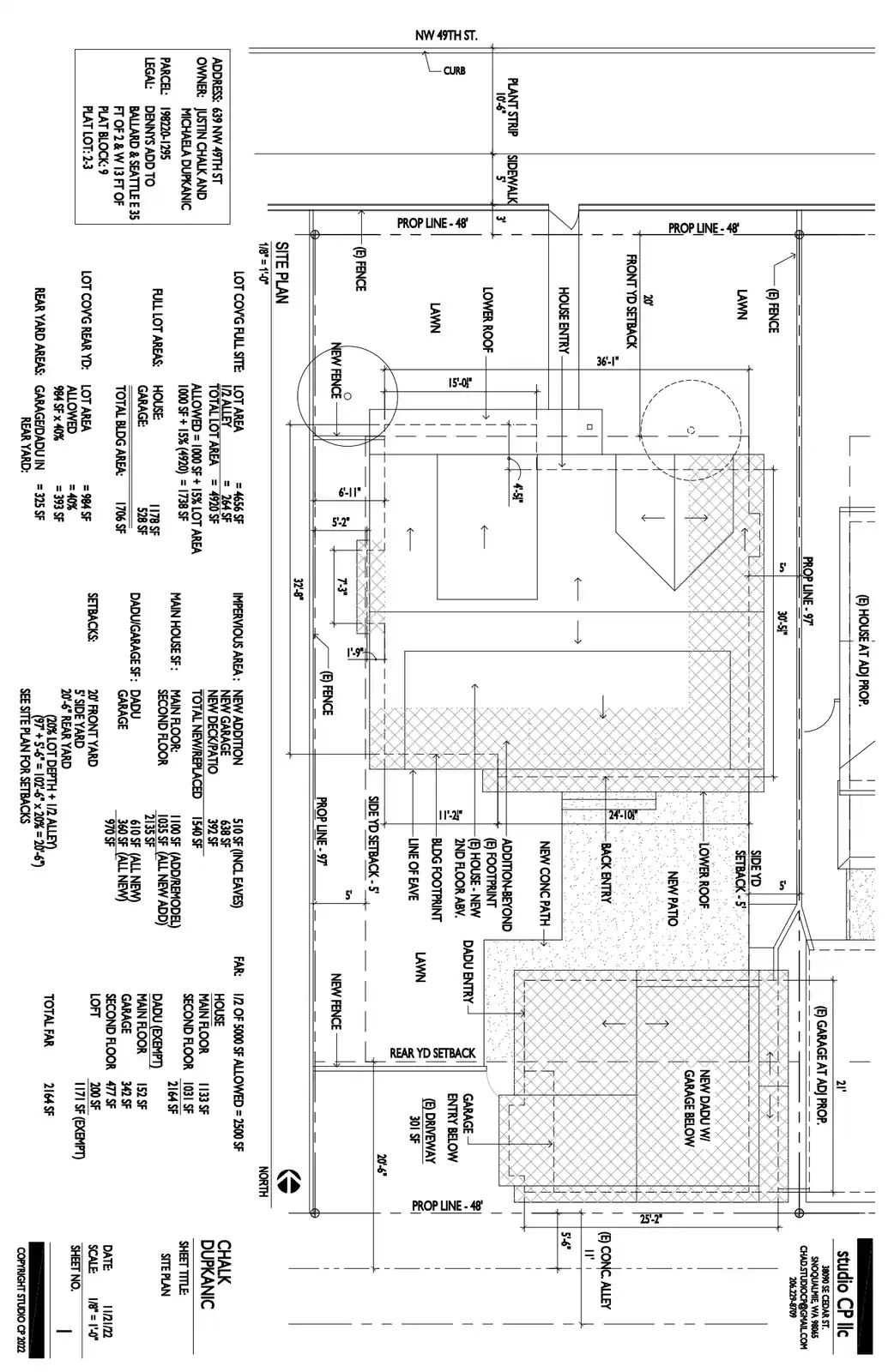 Site plan for 639 NW 49th St