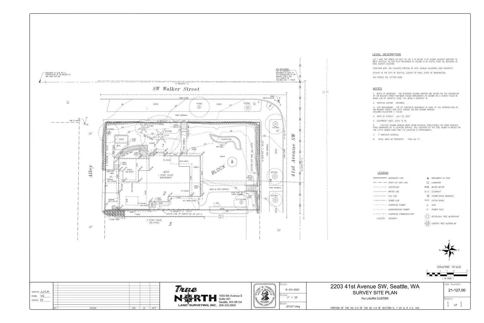 Site plan for 2203 41st Ave SW