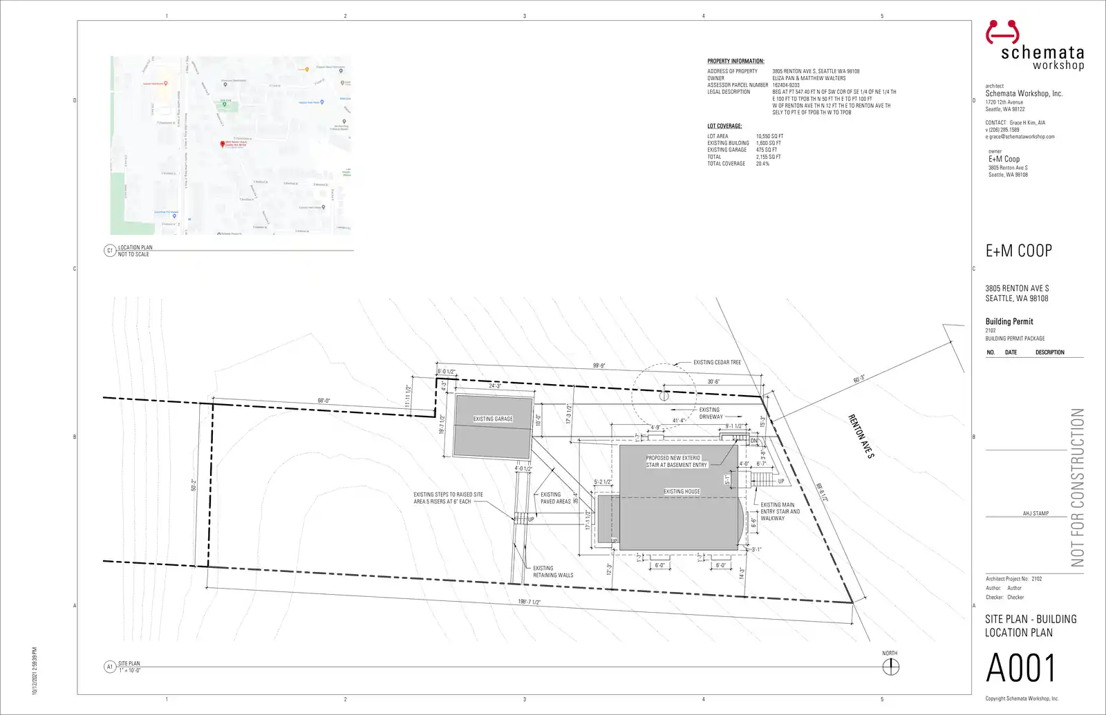 Site plan for 3805 B Renton Ave S