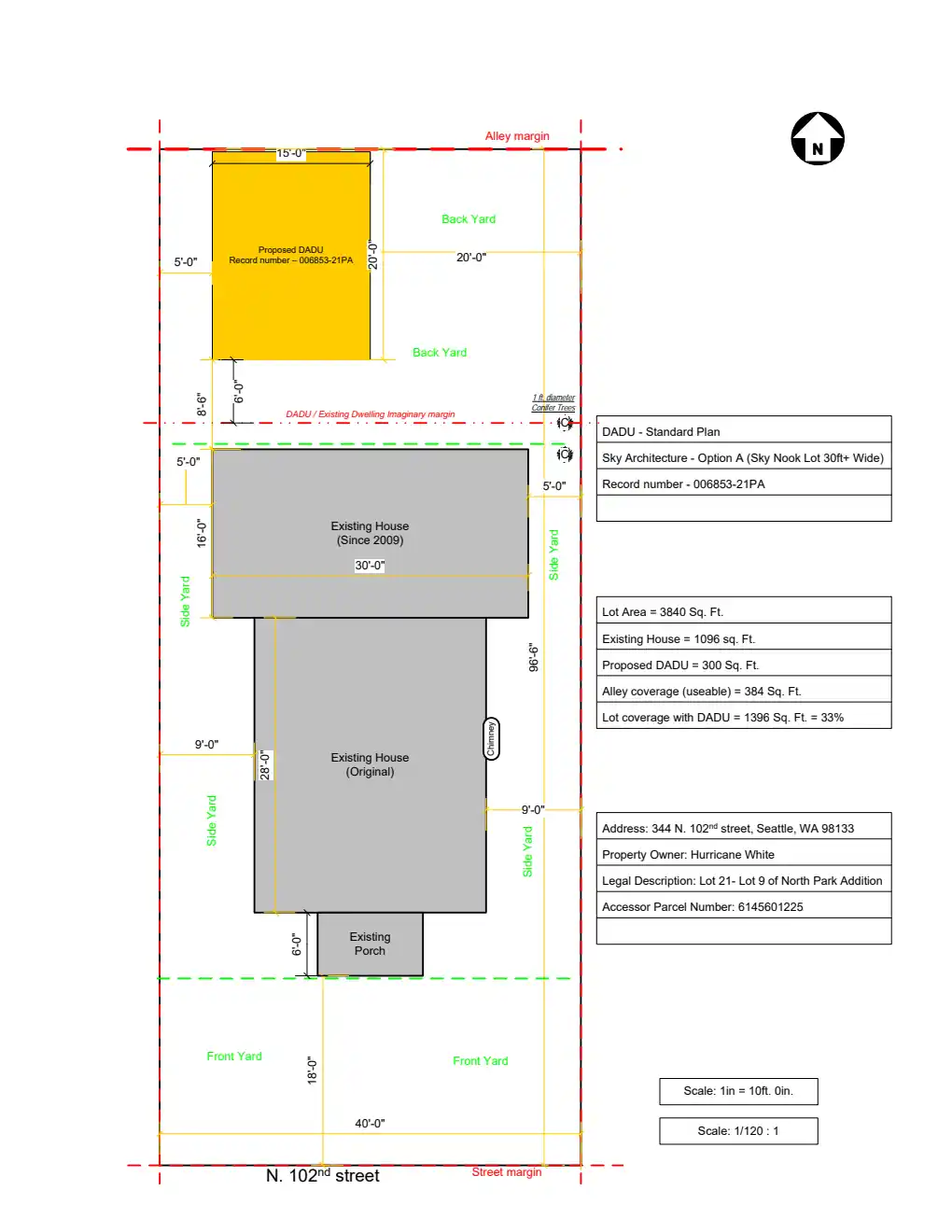 Site plan for 344 N 102nd St