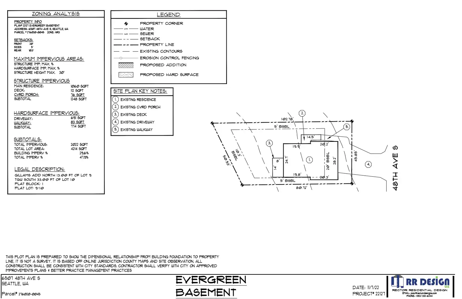 Site plan for 6507 48th Ave S