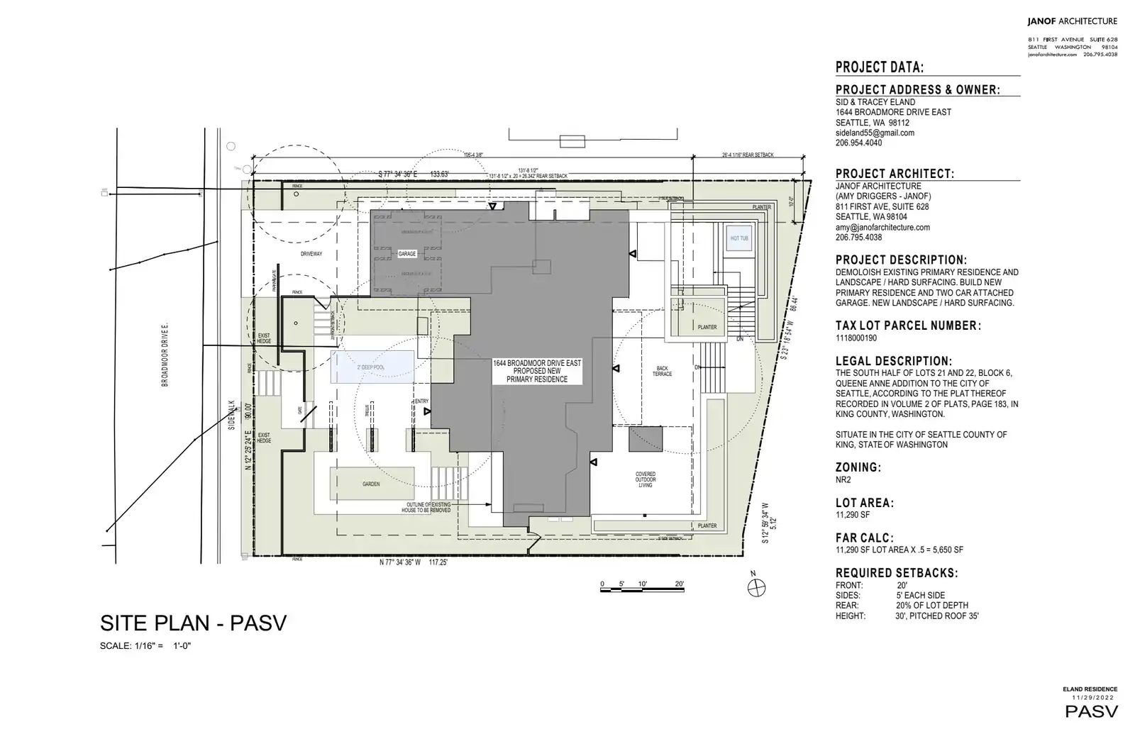 Site plan for 1644 Broadmoor Dr E