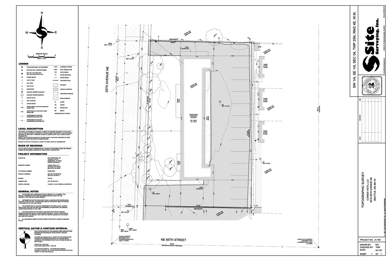 Site plan for 6516 25th Ave NE