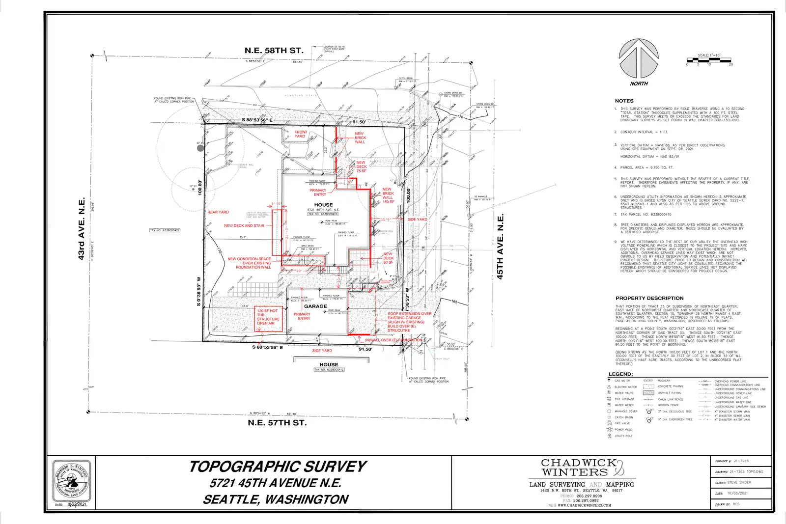 Site plan for 5721 45th Ave NE