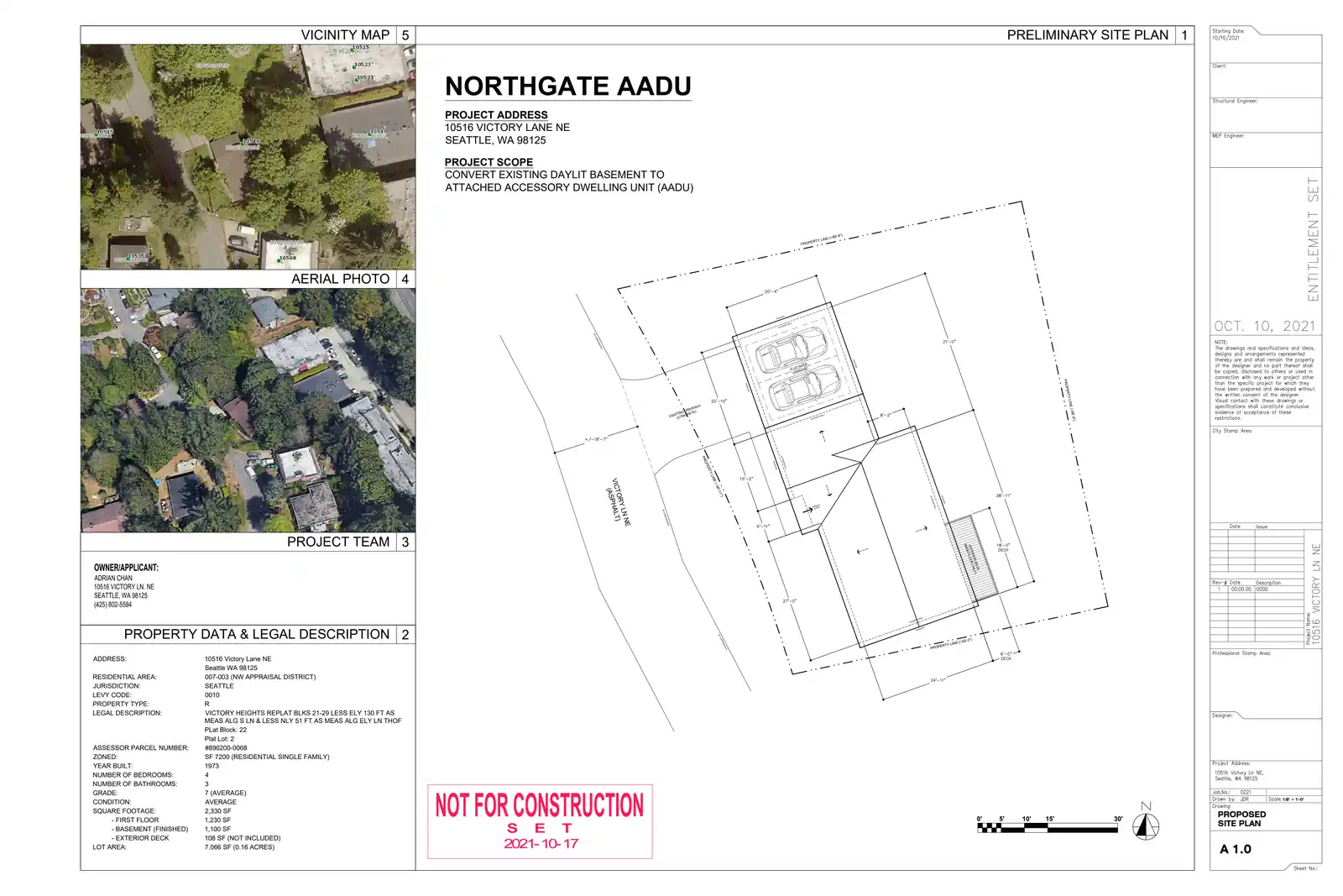 Site plan for 10516 Victory Ln NE