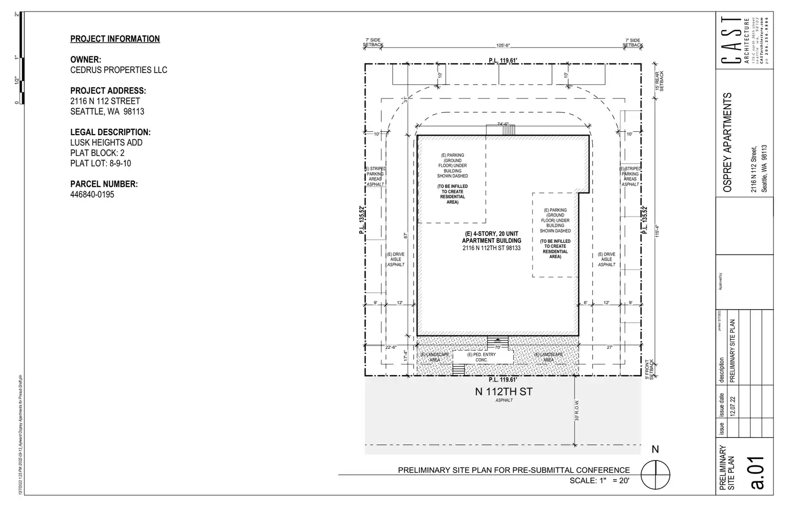 Site plan for 2116 N 112th St