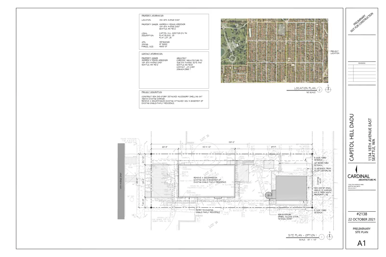 Site plan for 1132 18th Ave E
