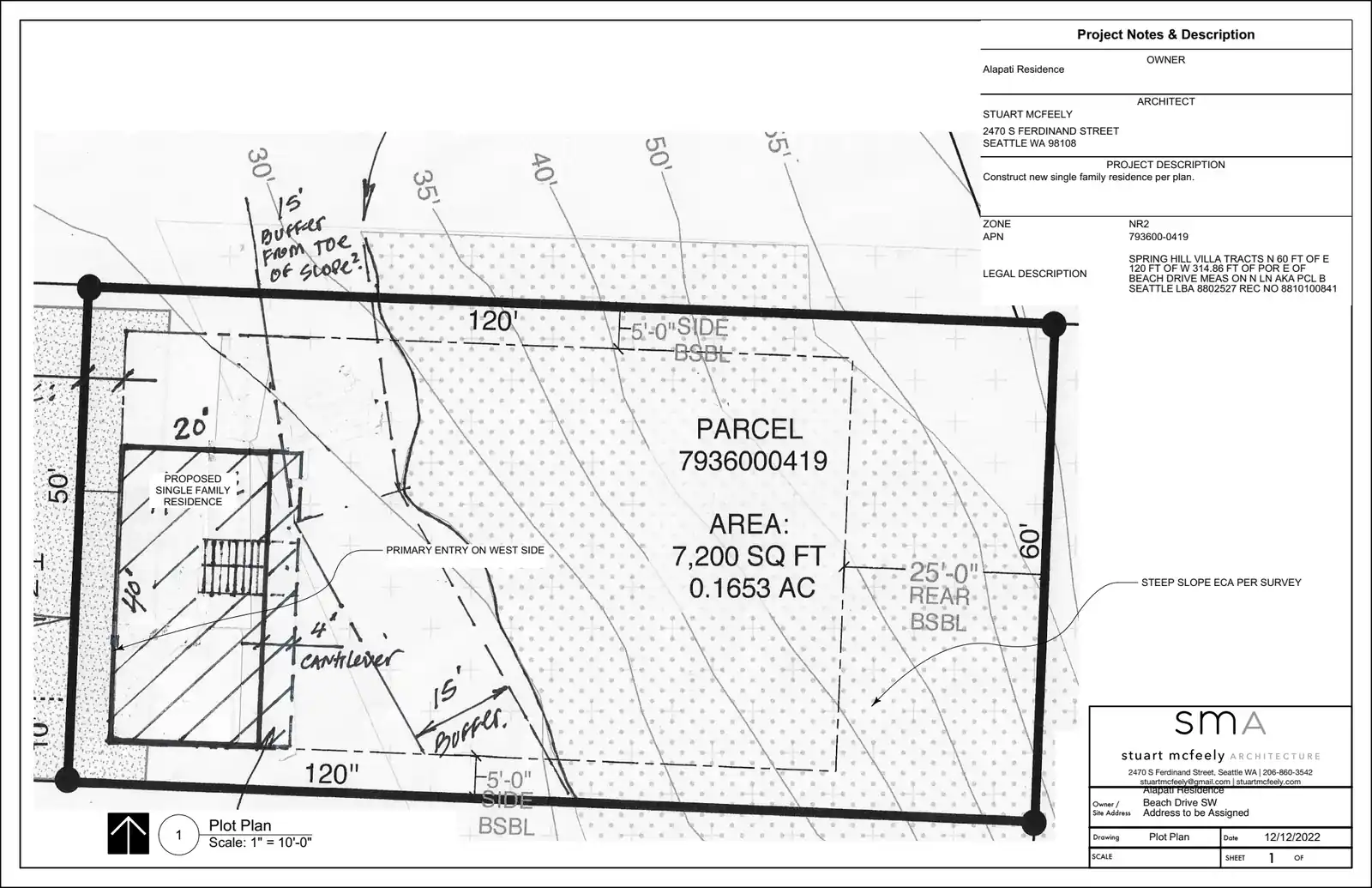 Site plan for 5406 Beach Dr SW