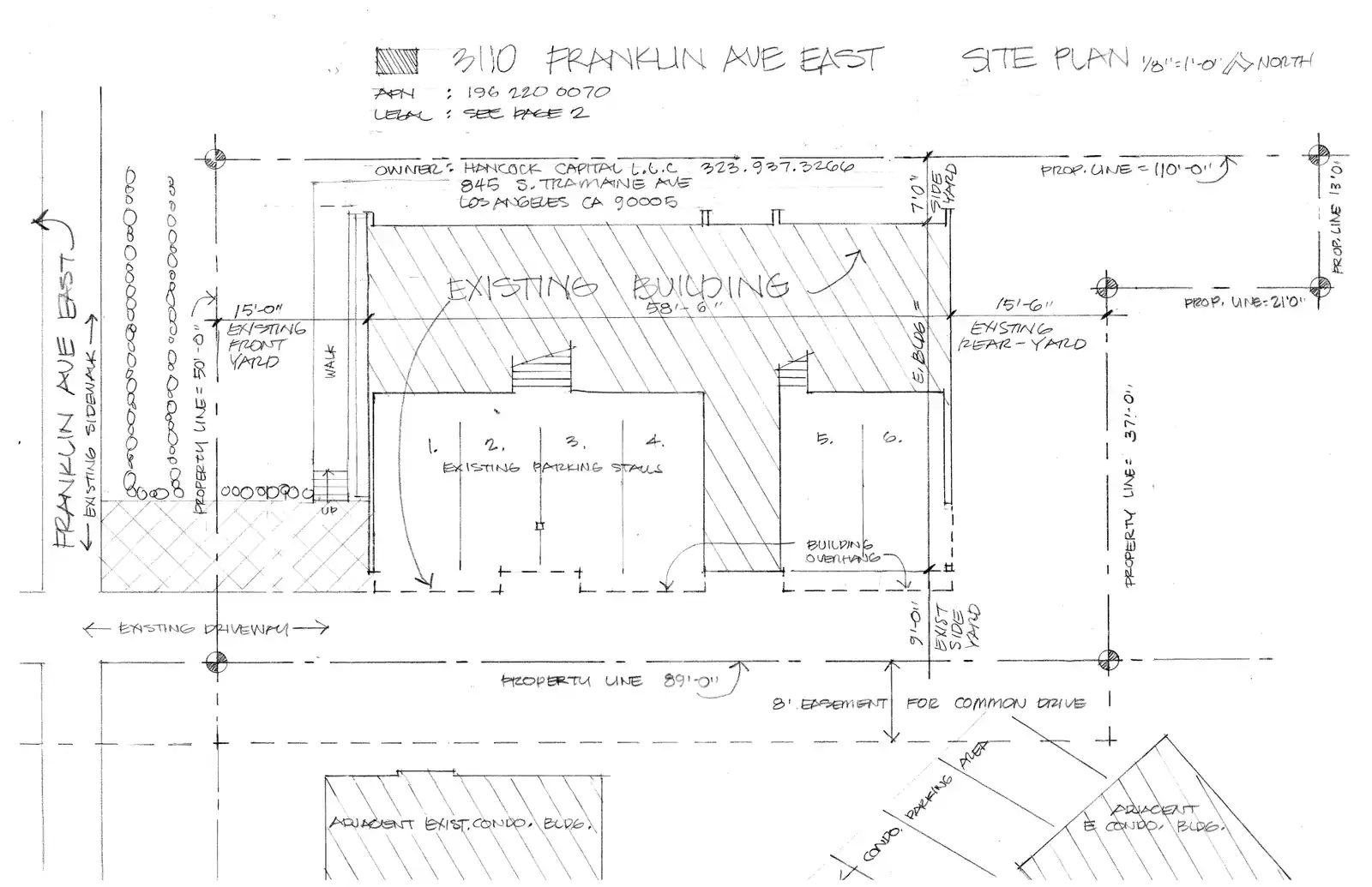 Site plan for 3110 Franklin Ave E