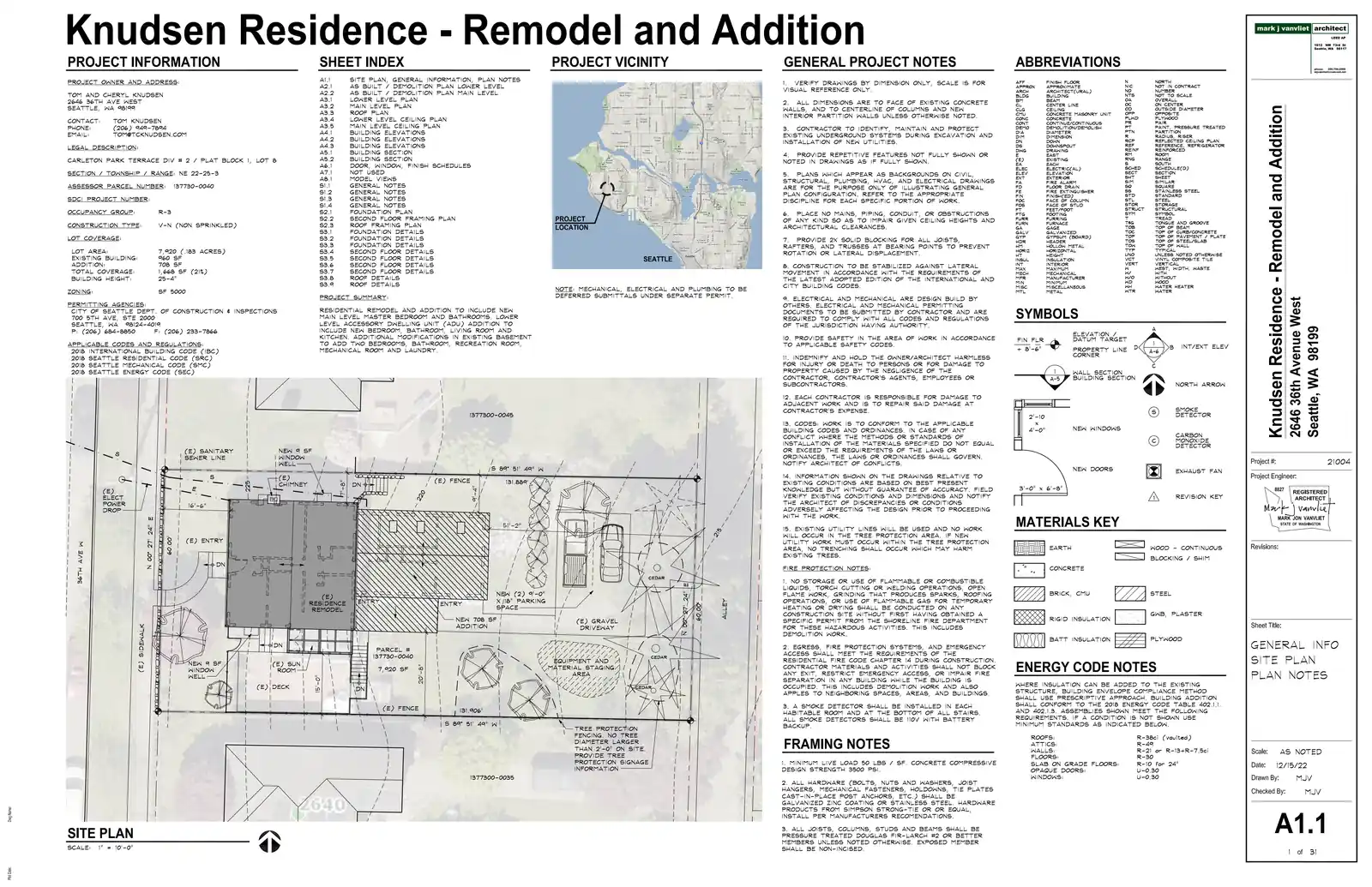 Site plan for 2646 36th Ave W