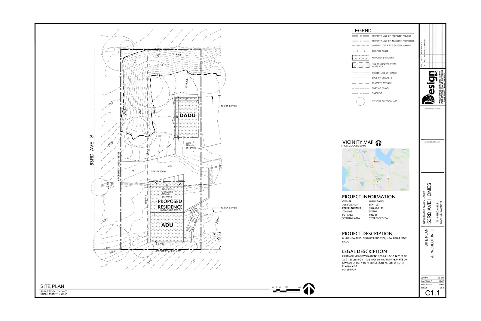 Site plan for 10616 53rd Ave S