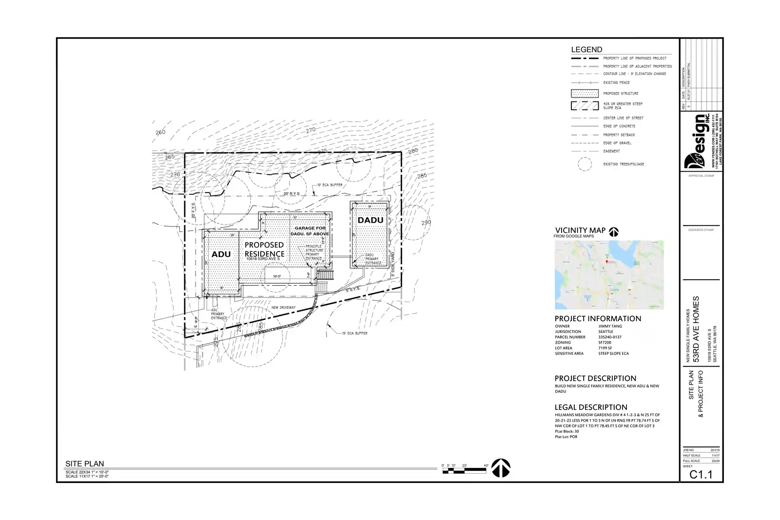 Site plan for 10618 53rd Ave S