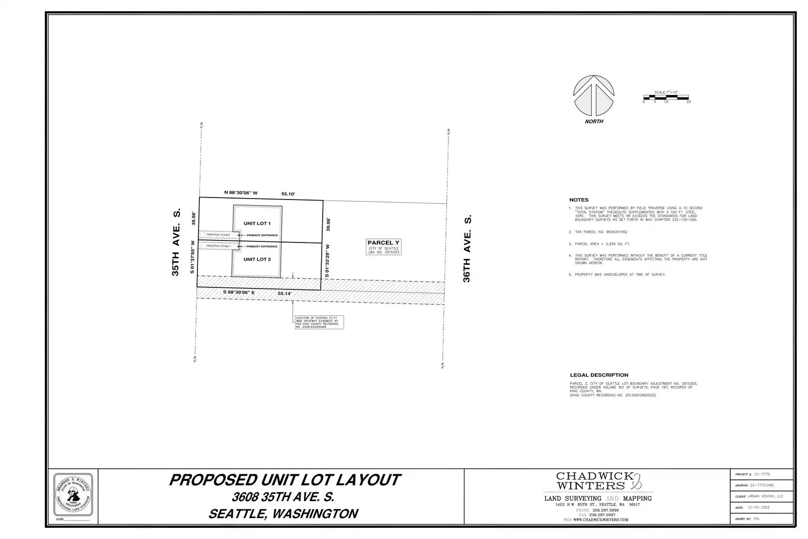 Site plan for 3608 35th Ave S