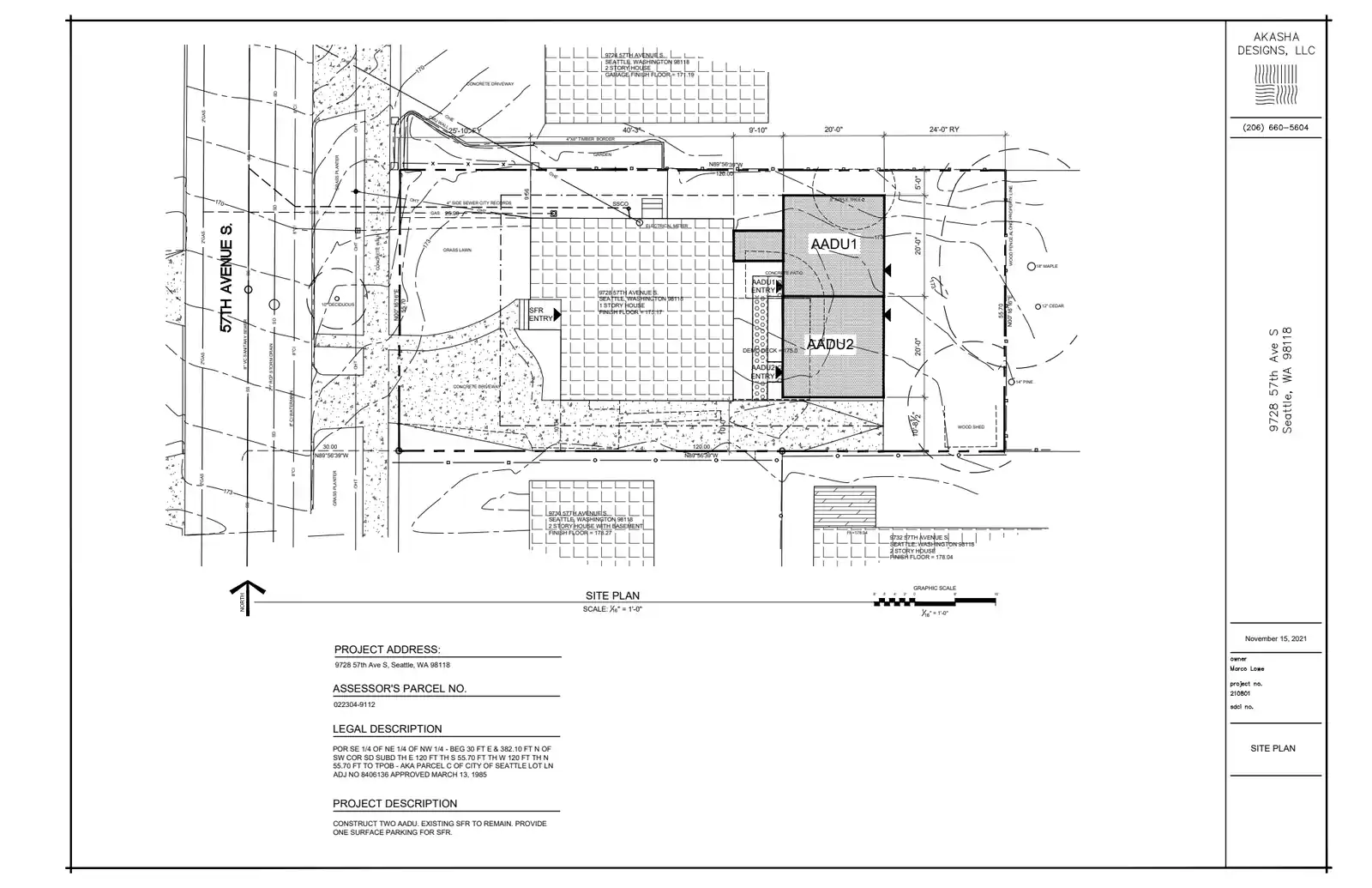 Site plan for 9728 57th Ave S