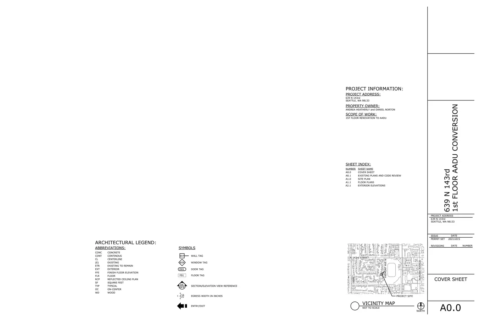 Site plan for 639 B N 143rd St