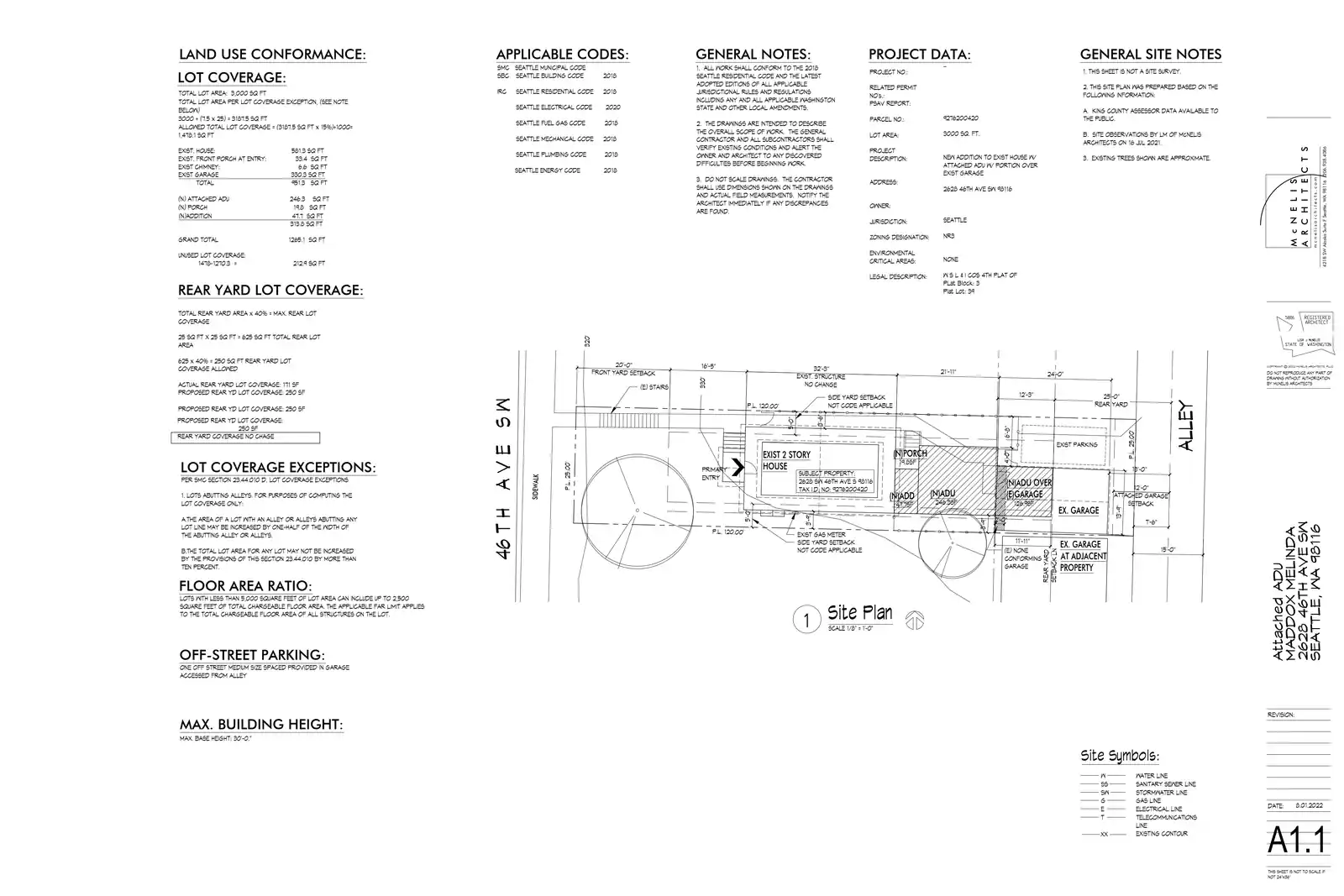 Site plan for 2628 46th Ave SW