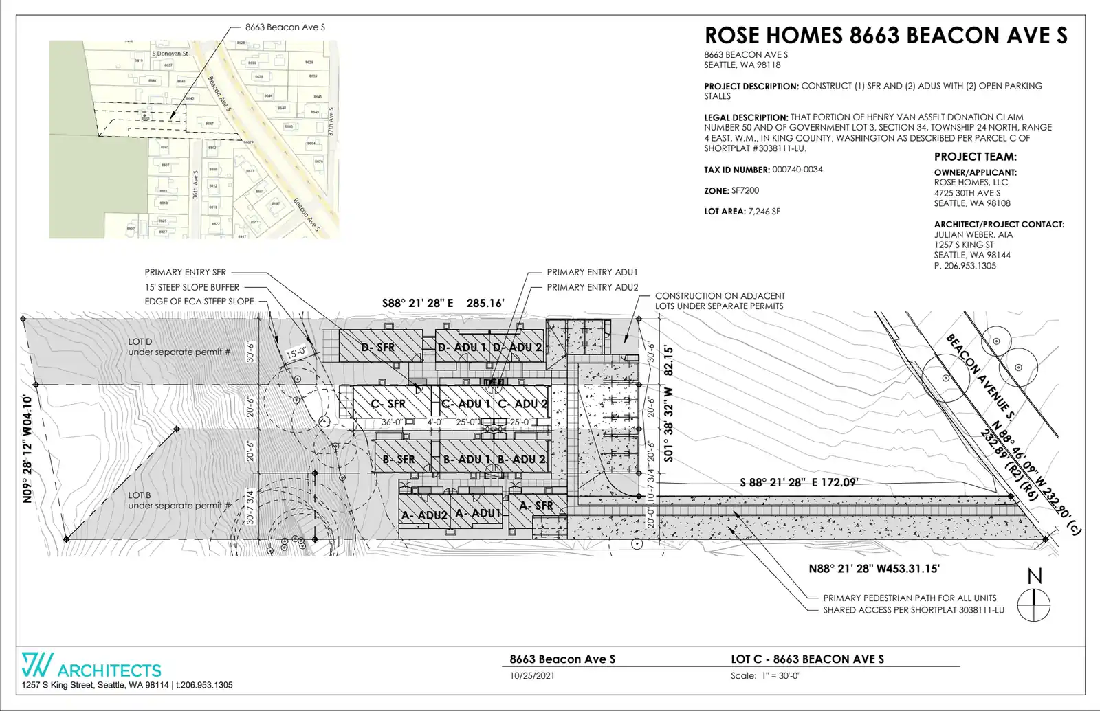 Site plan for 8663 Beacon Ave S
