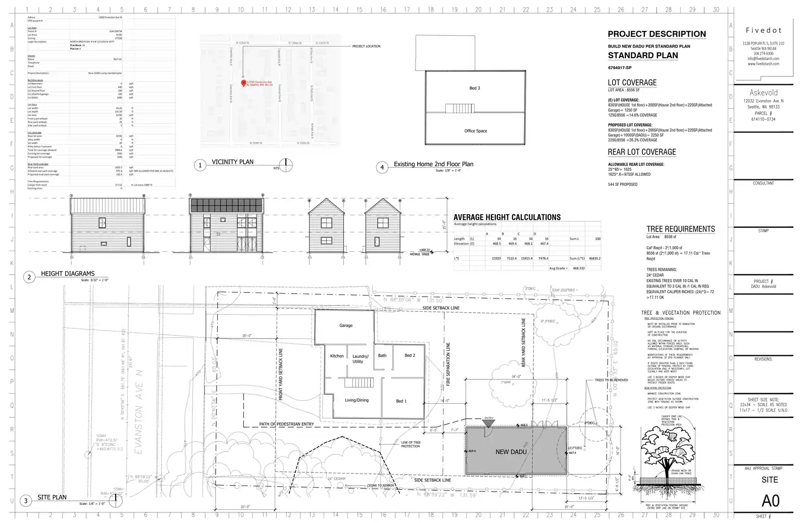 Site plan for 12030 Evanston Ave N