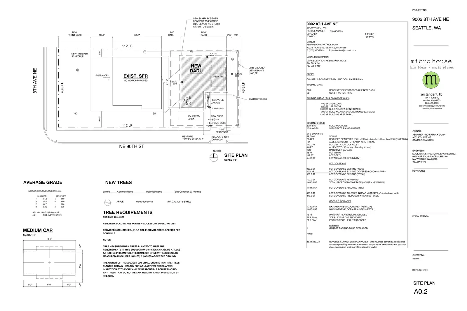 Site plan for 806 NE 90th St