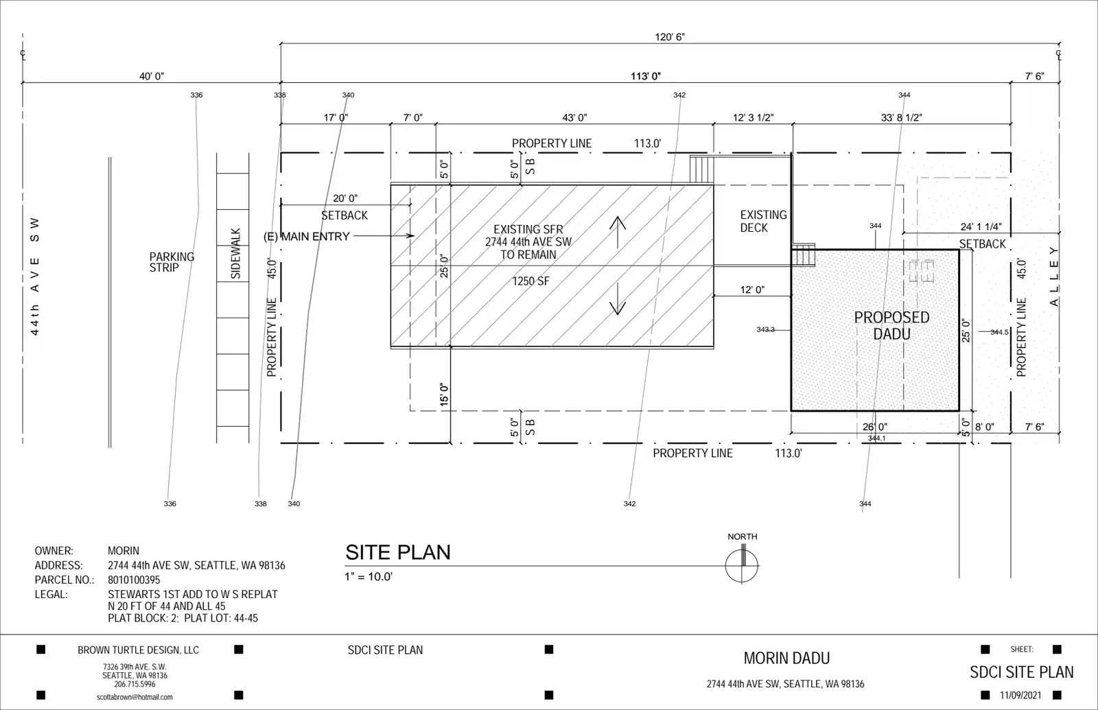 Site plan for 2746 44th Ave SW
