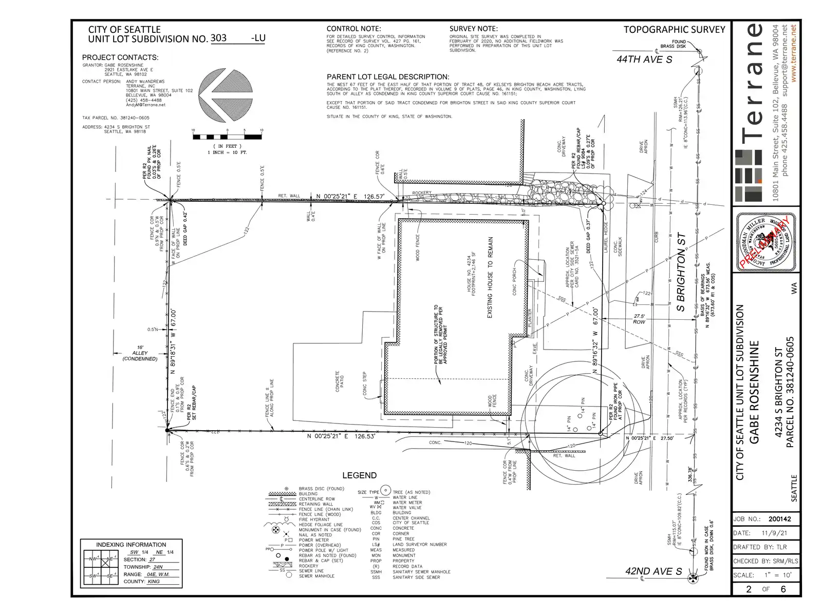 Site plan for 4234 S Brighton St
