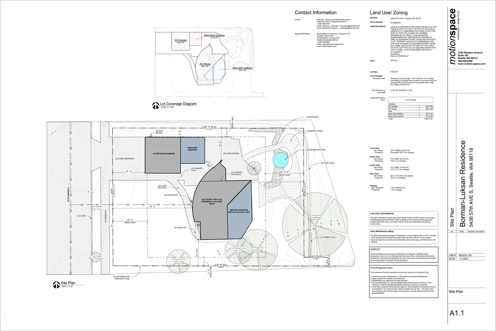 Site plan for 5436 57th Ave S