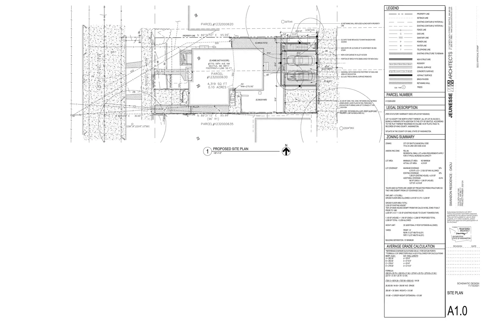 Site plan for 7710 18th Ave NW