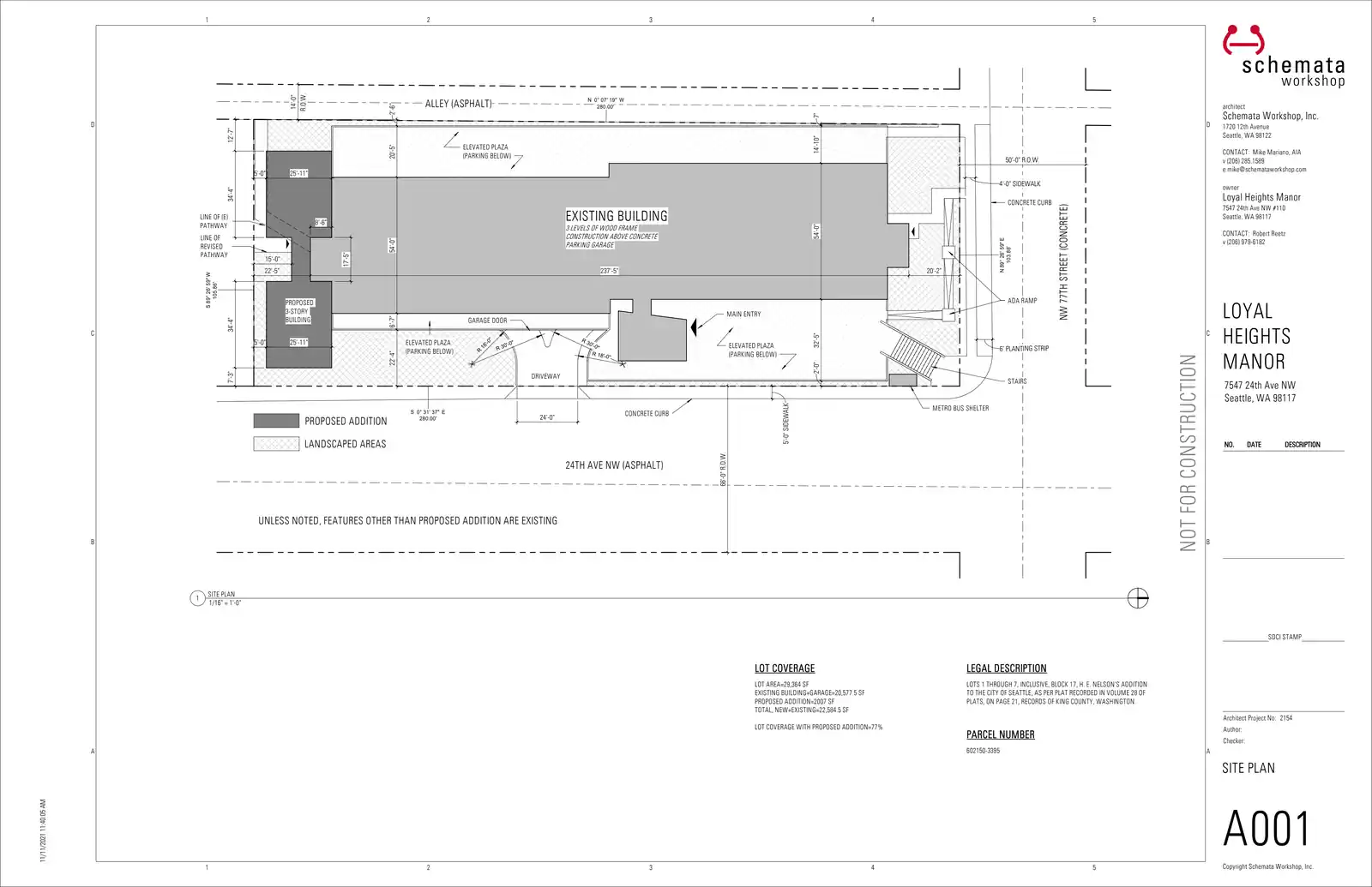 Site plan for 7547 24th Ave NW
