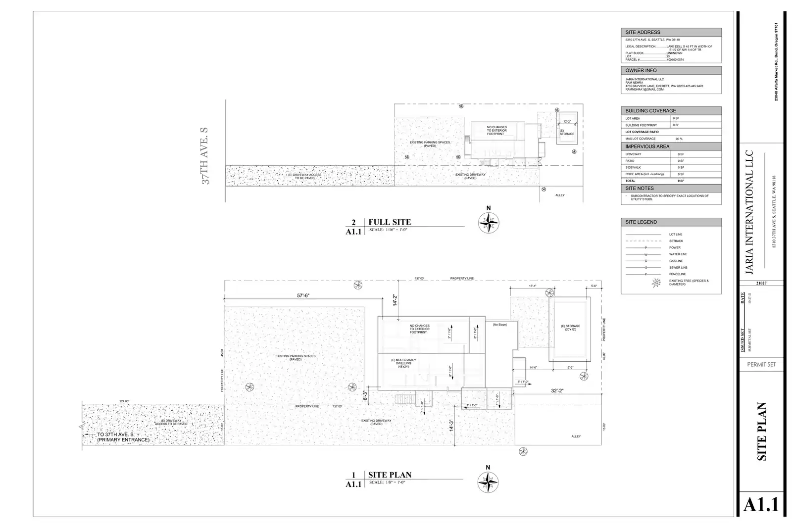 Site plan for 8310 37th Ave S