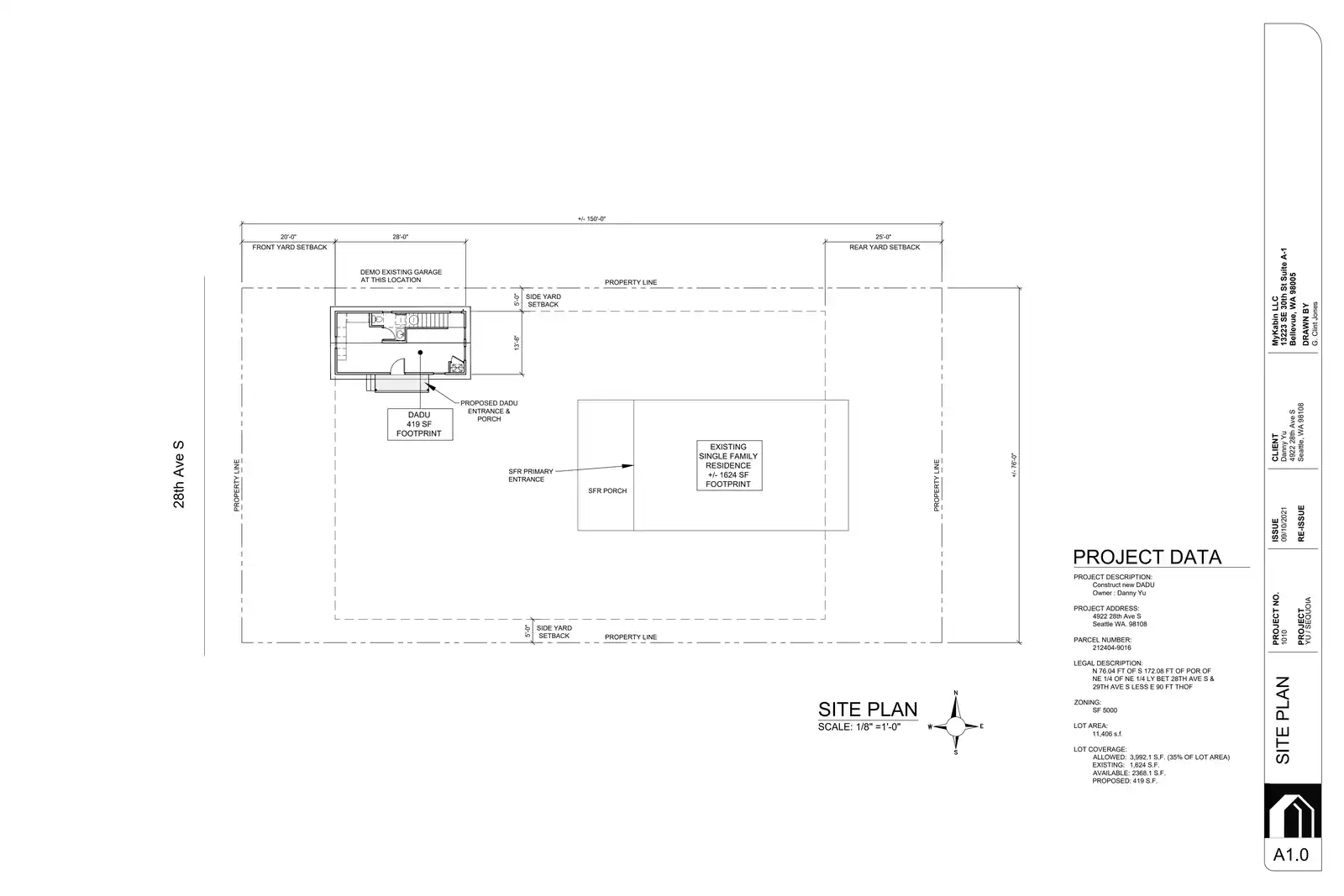 Site plan for 4922 28th Ave S