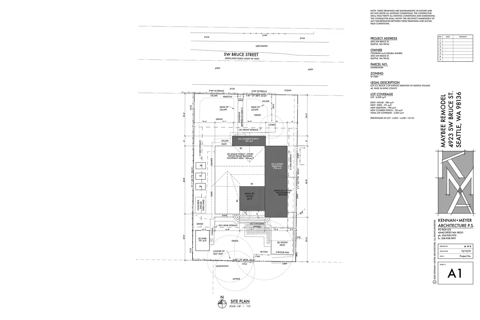 Site plan for 4923 SW Bruce St