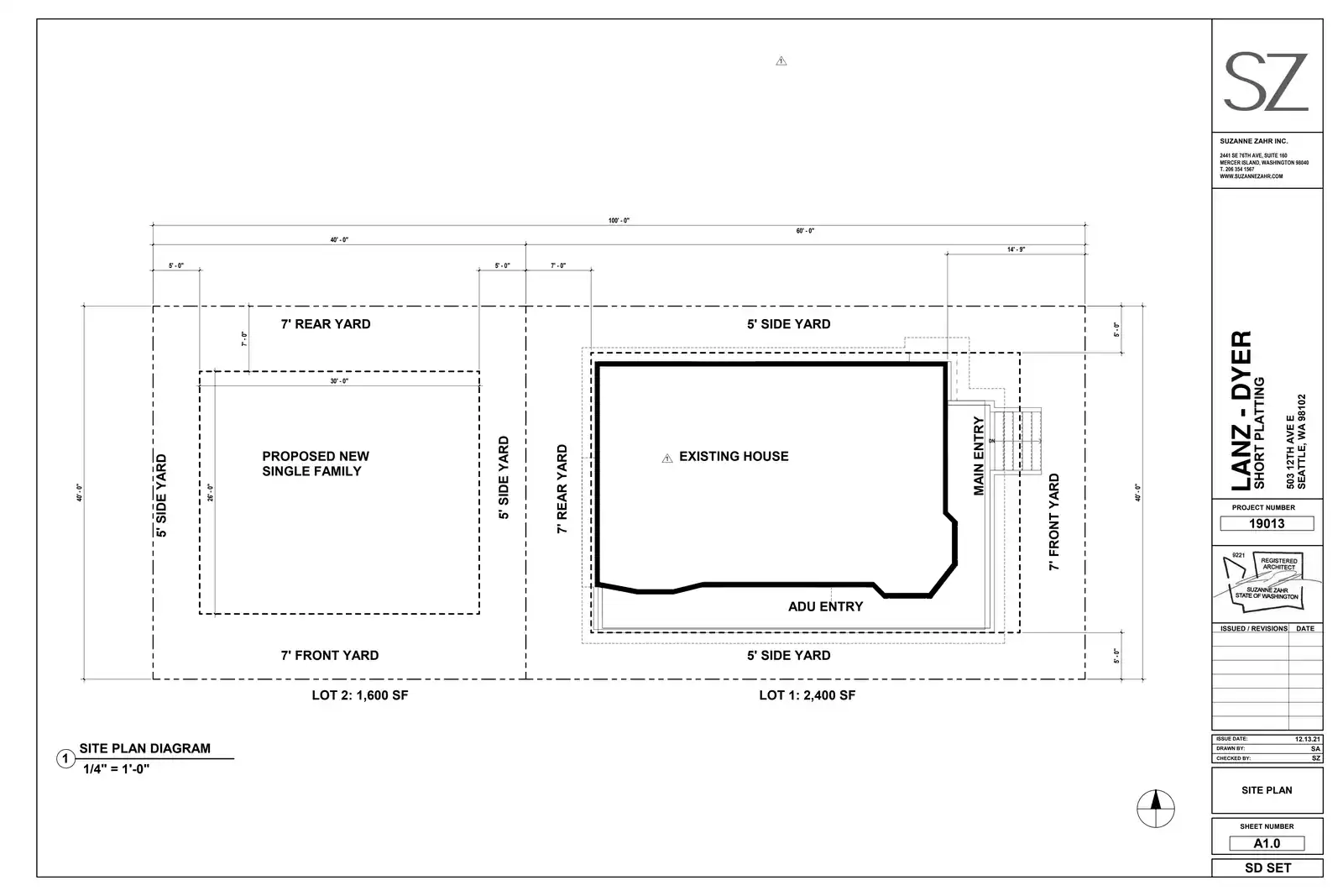 Site plan for 503 12th Ave E