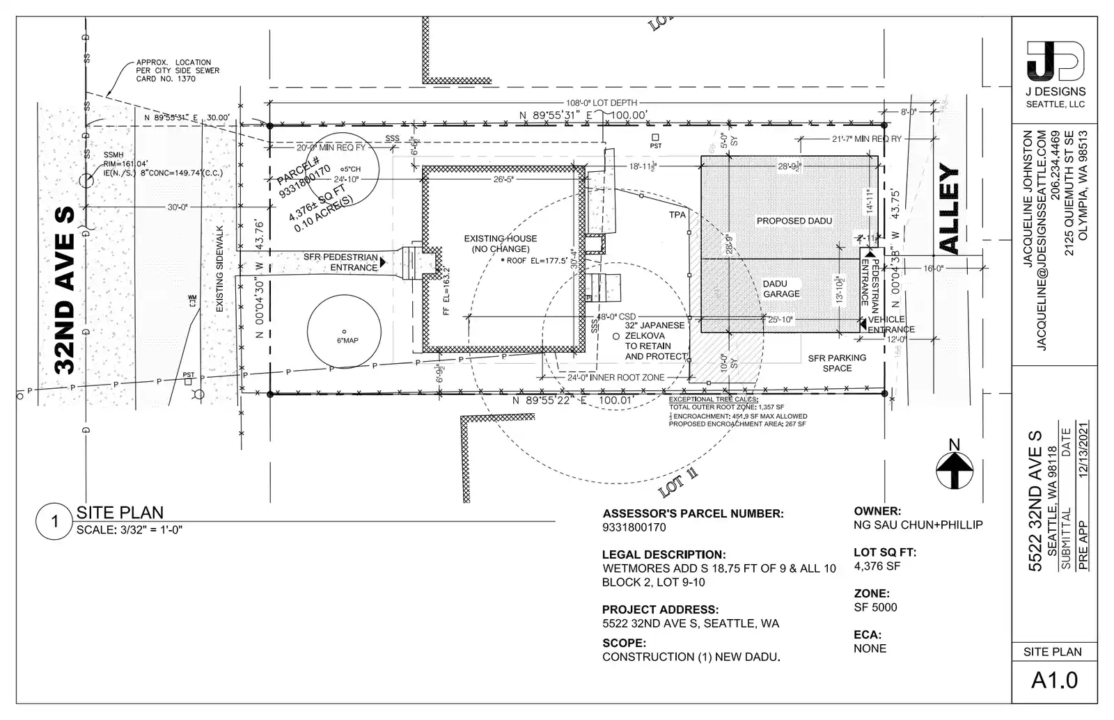 Site plan for 5522 32nd Ave S