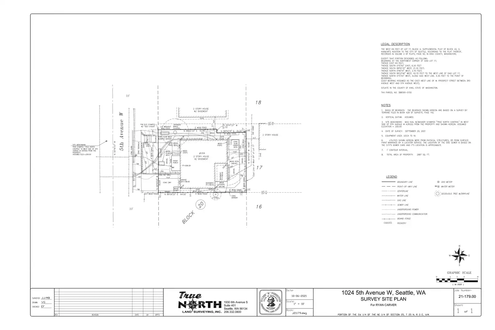 Site plan for 1024 5th Ave W