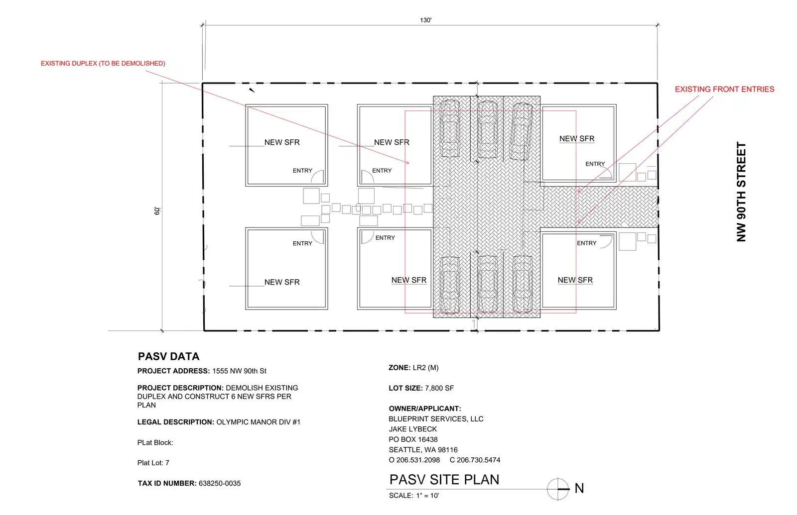 Site plan for 1555 NW 90th St
