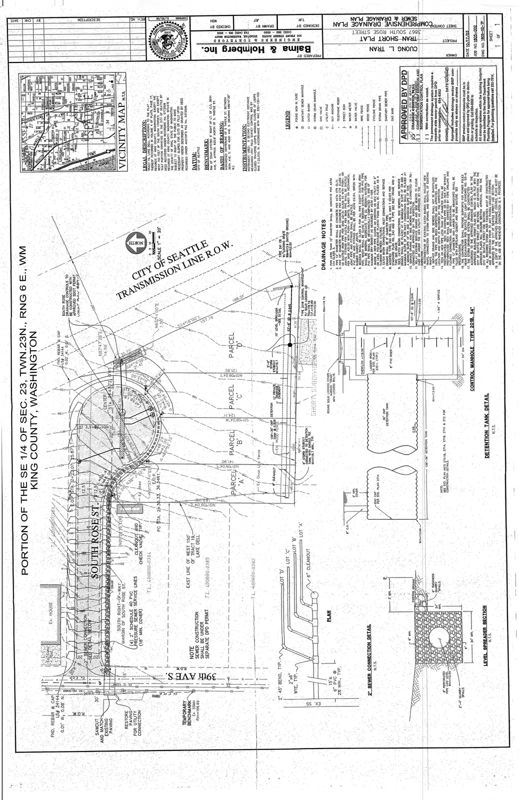 Site plan for 3867 S Rose St