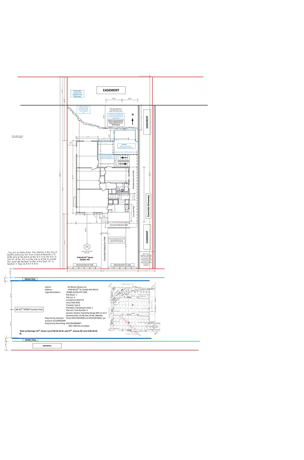 Site plan for 5740 B NE 62nd St