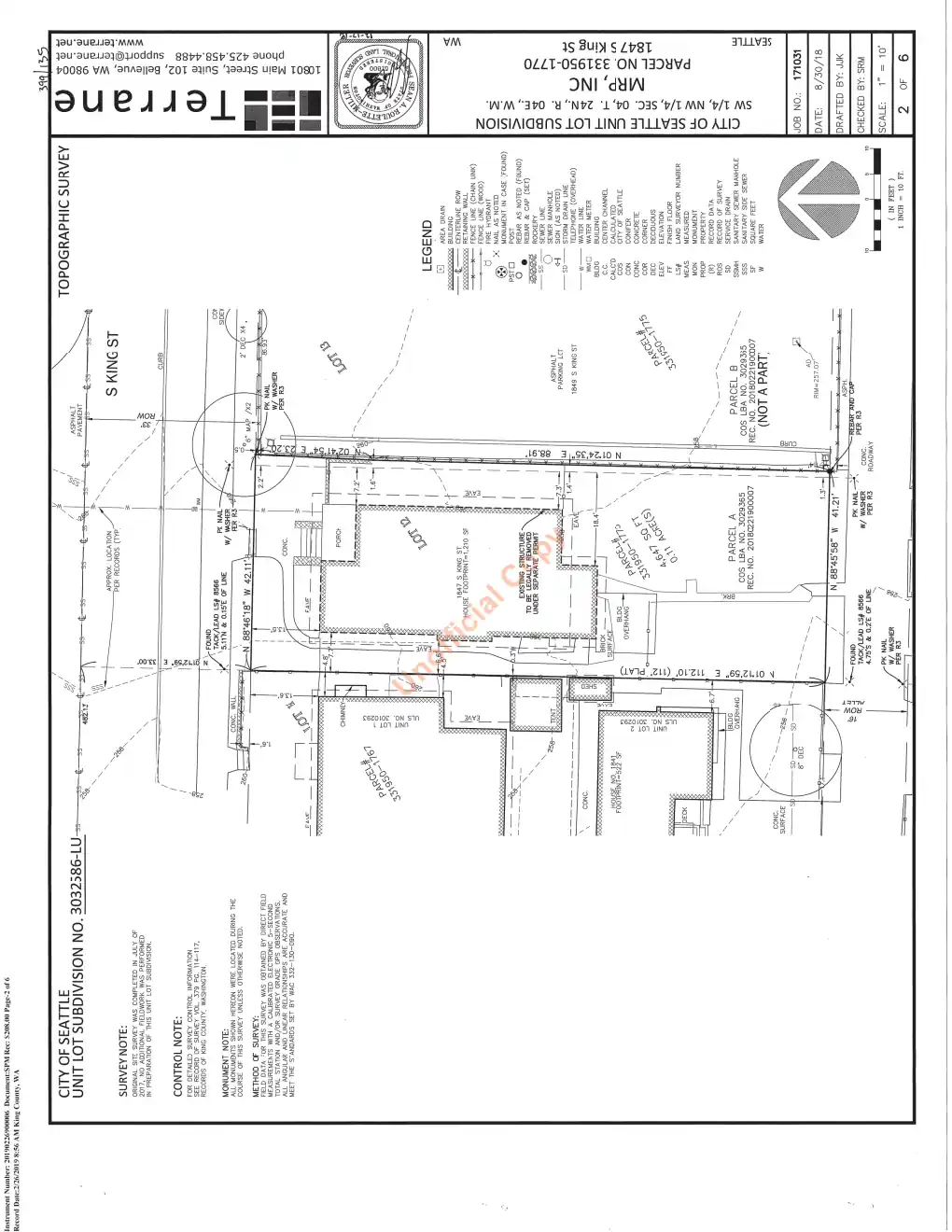 Site plan for 1847 S King St