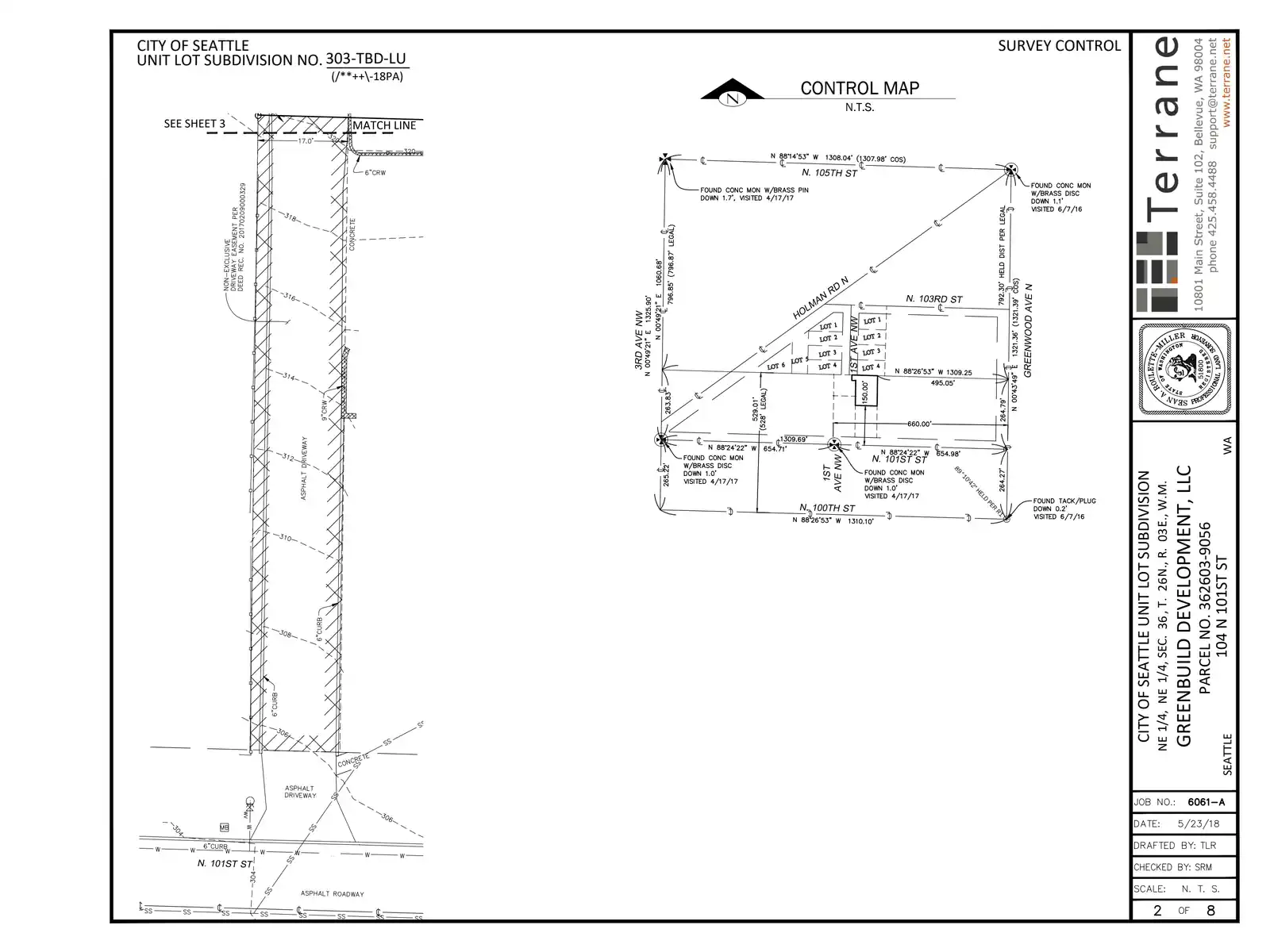 Site plan for 104 N 101st St