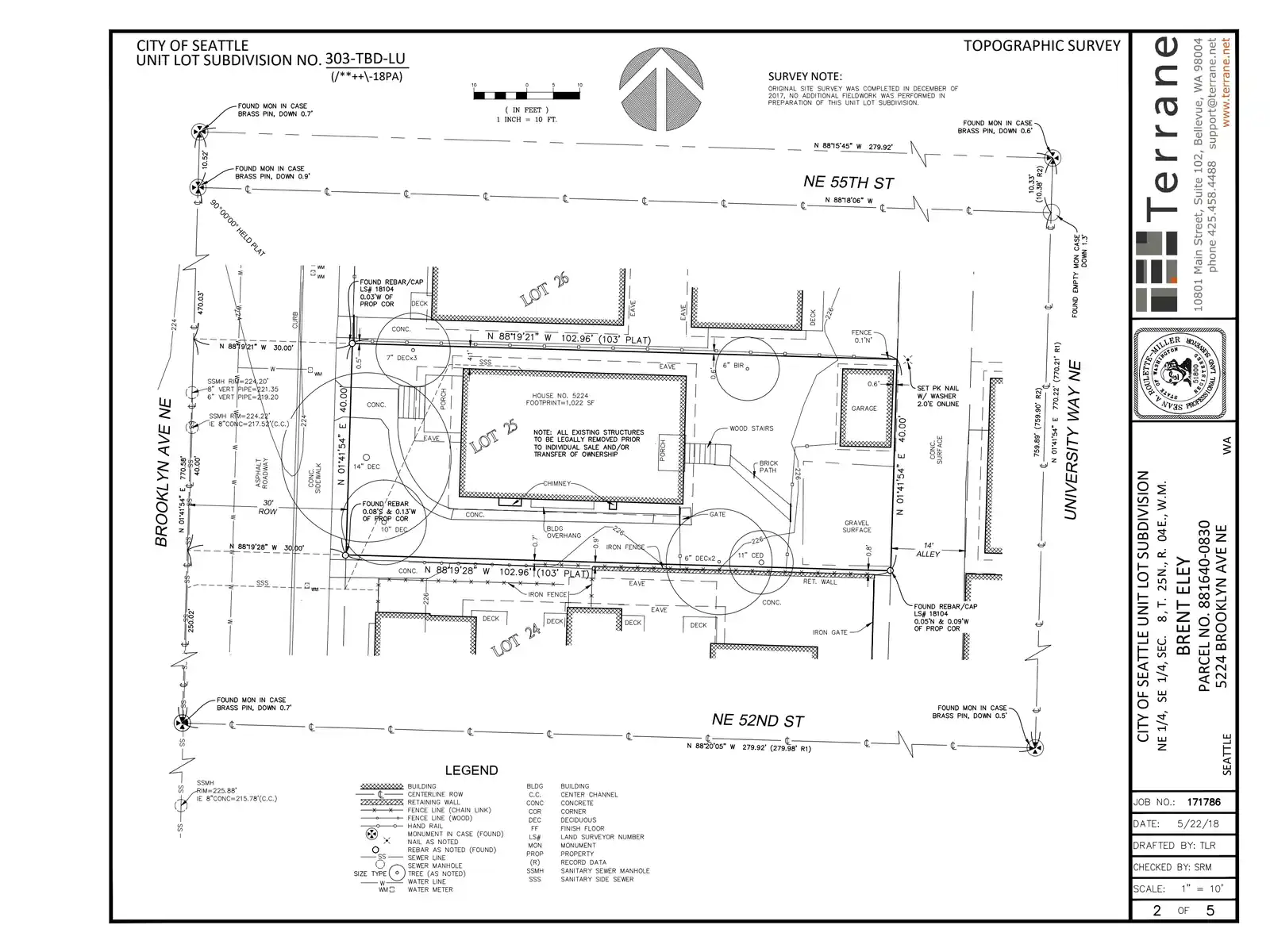 Site plan for 5224 Brooklyn Ave NE