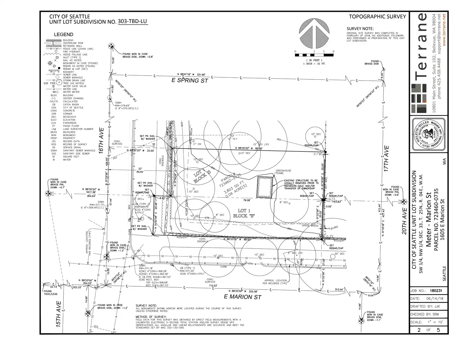 Site plan for 1605 E Marion St