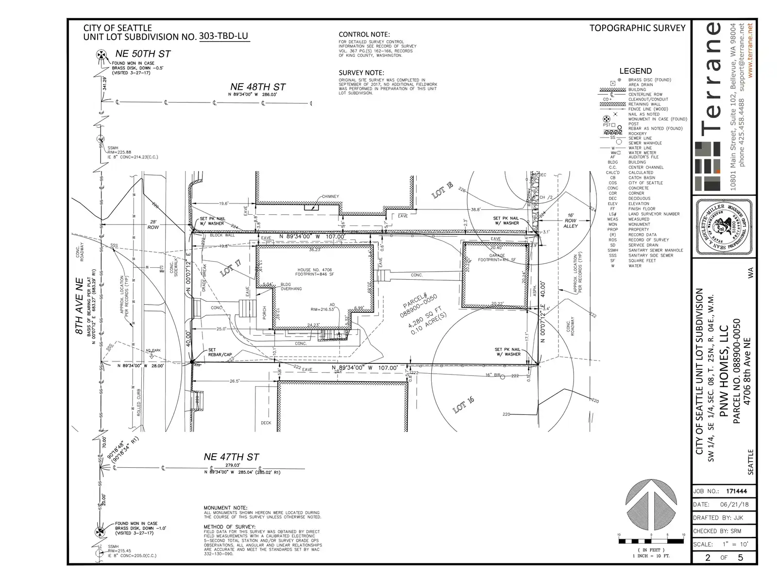 Site plan for 4704 8th Ave NE