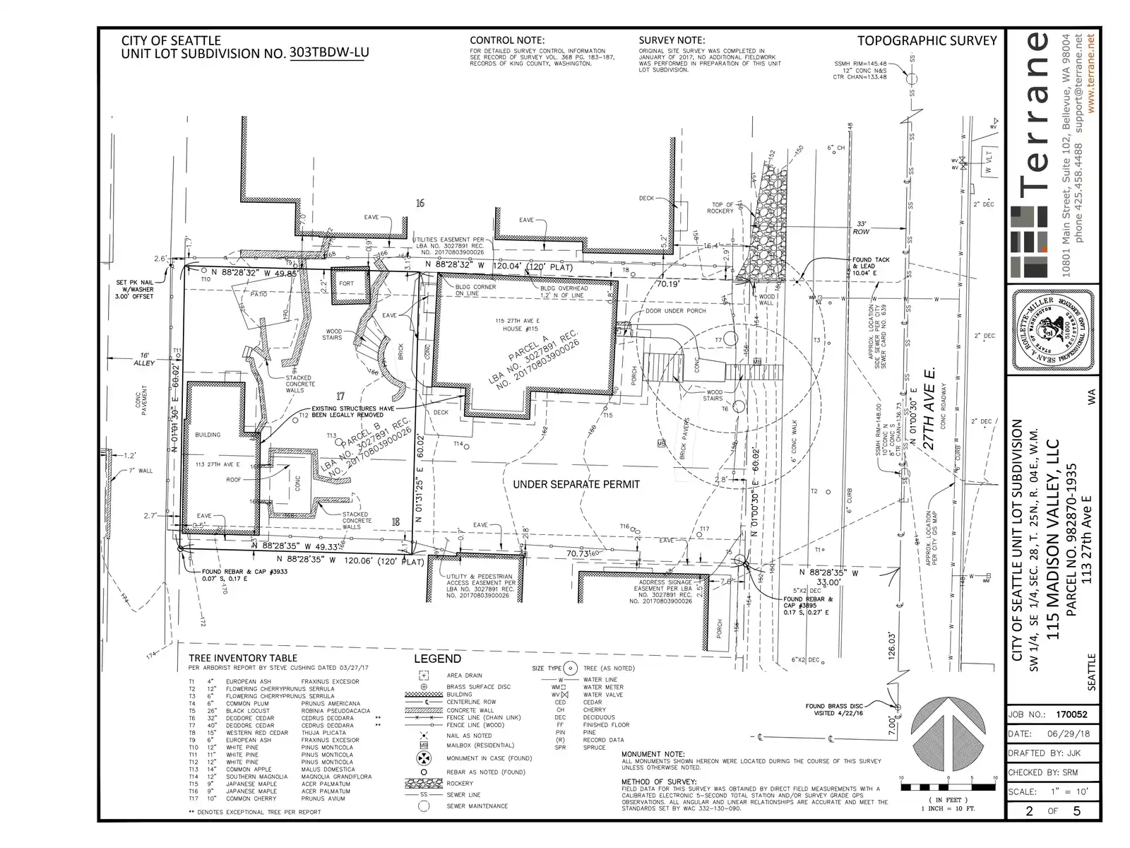 Site plan for 113 27th Ave E