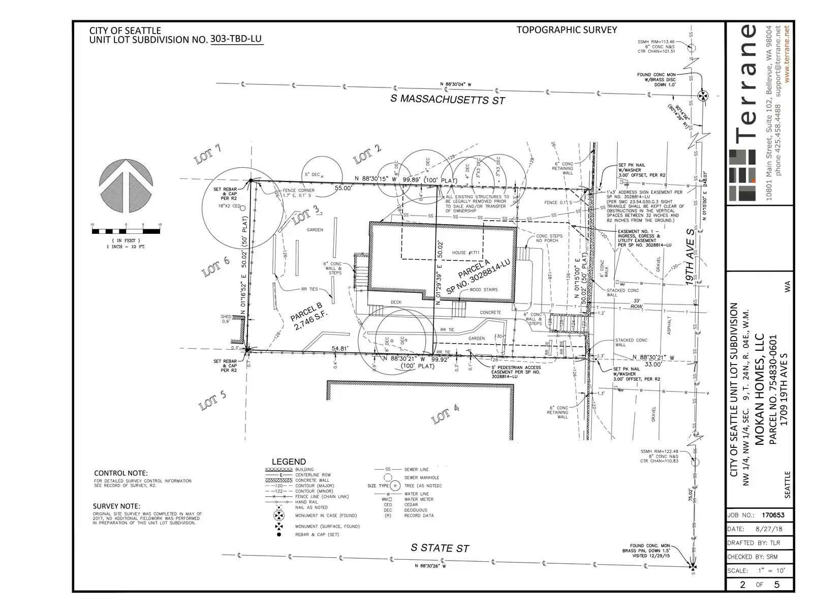 Site plan for 1709 19th Ave S