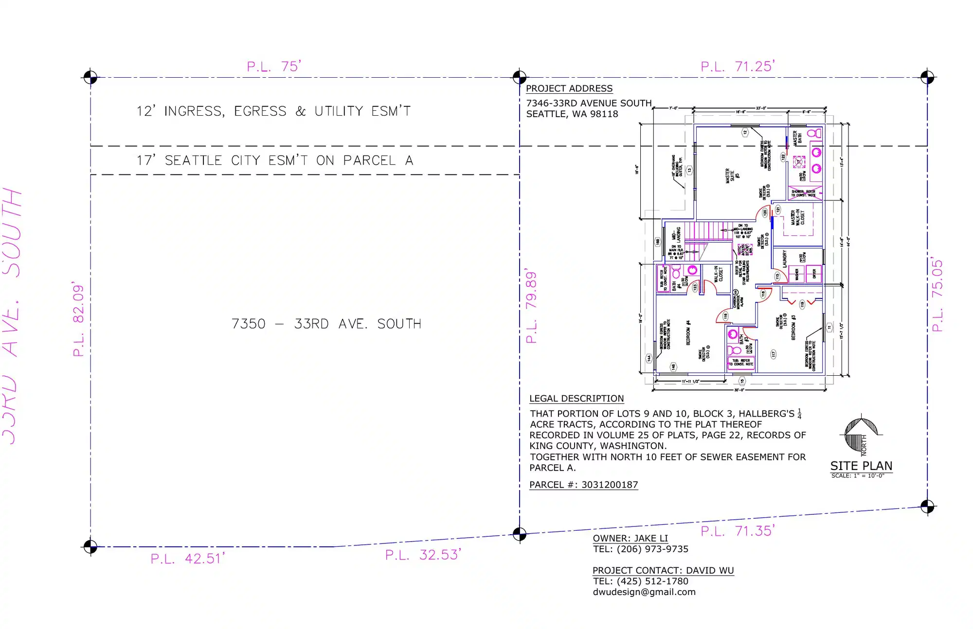 Site plan for 7346 33rd Ave S