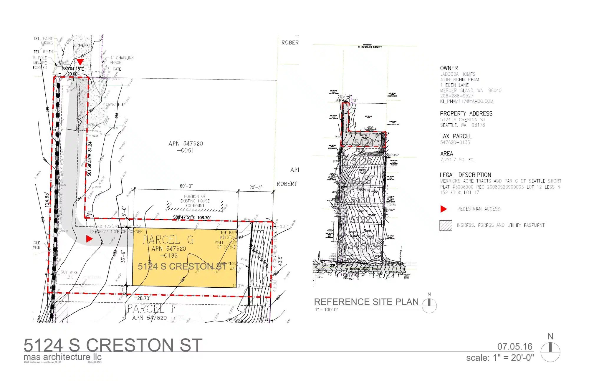 Site plan for 5124 S Creston St