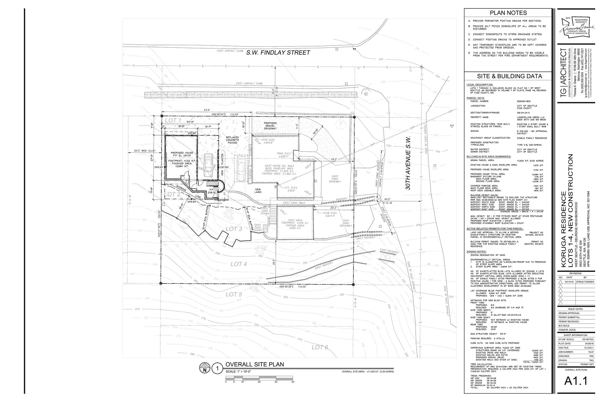 Site plan for 5601 30th Ave SW