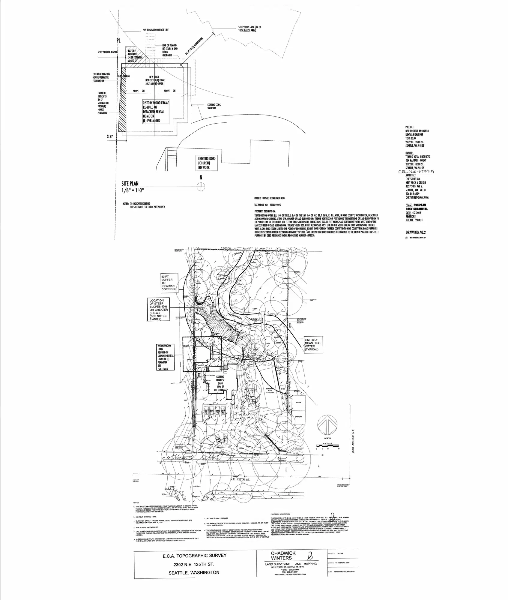 Site plan for 2302 NE 125th St